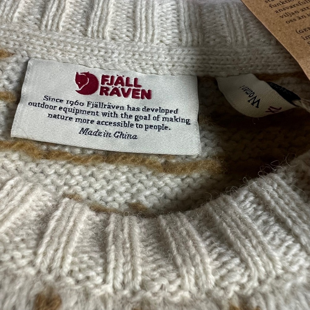 Fjallraven Mustard, Navy & Ivory Fair Isle Knit Sweater - Picture 4 of 8